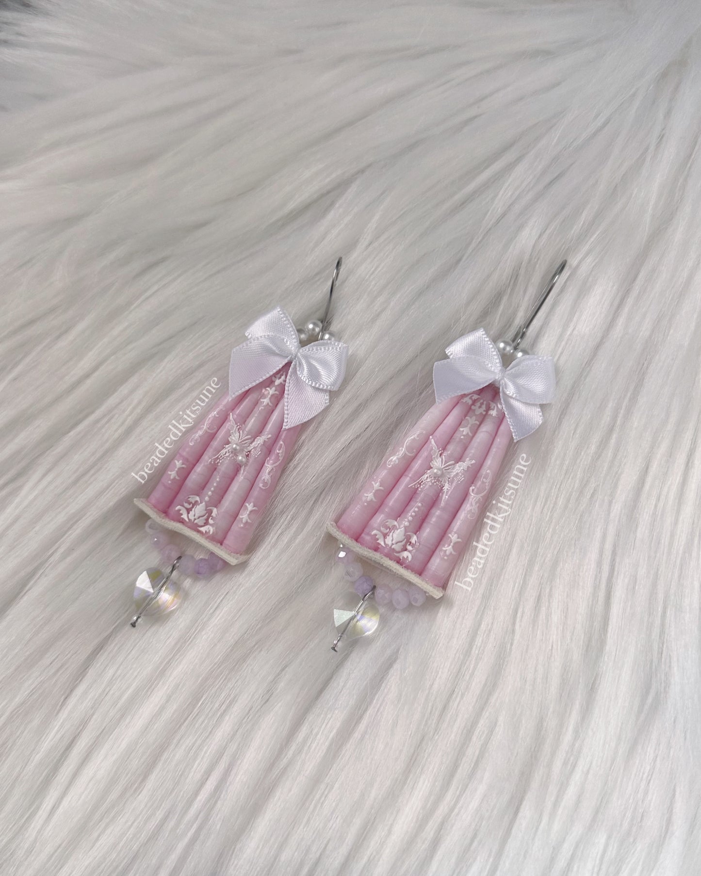 Dyed Dentalium Earrings