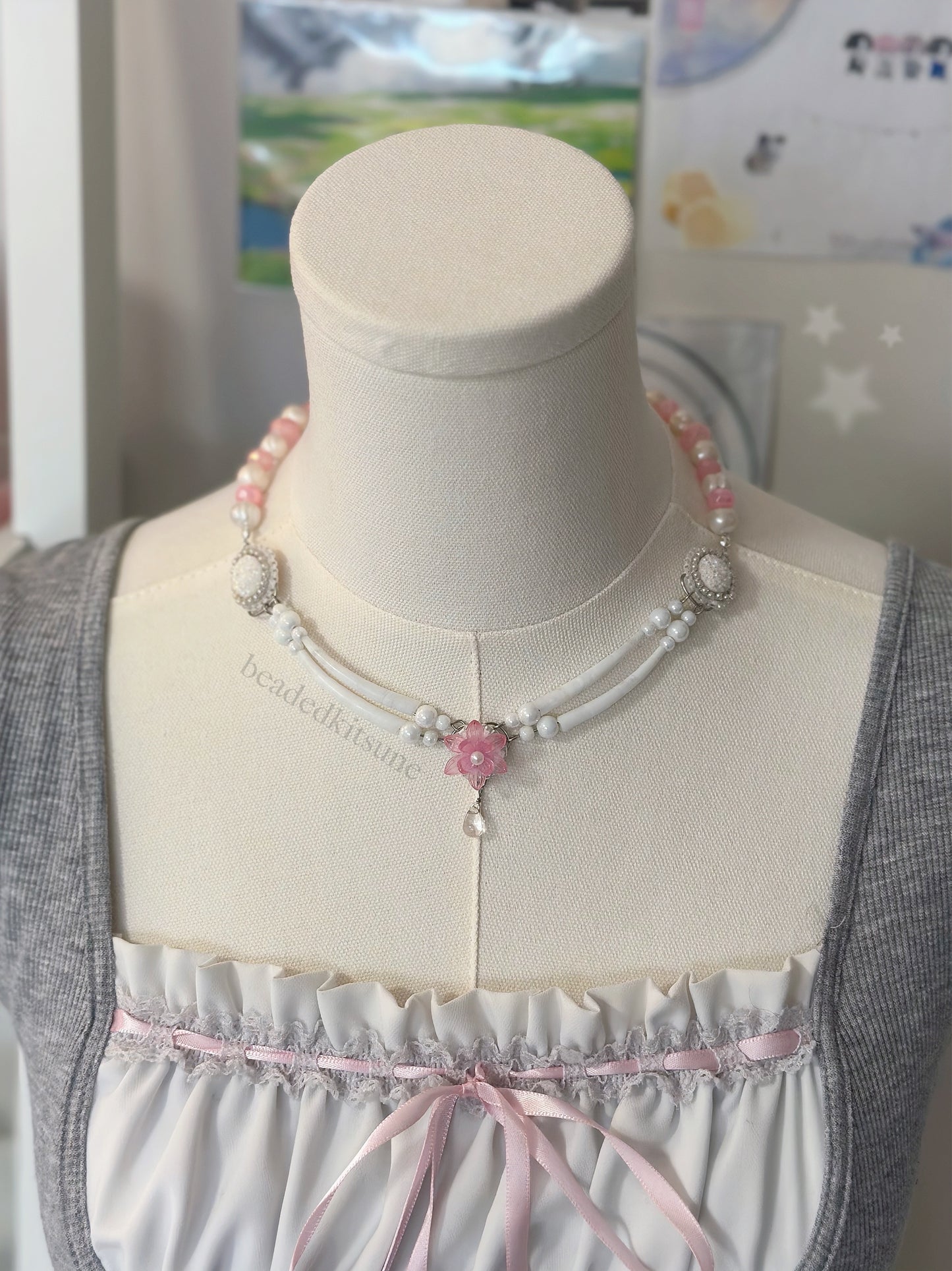 Lotus Dentalium Necklace