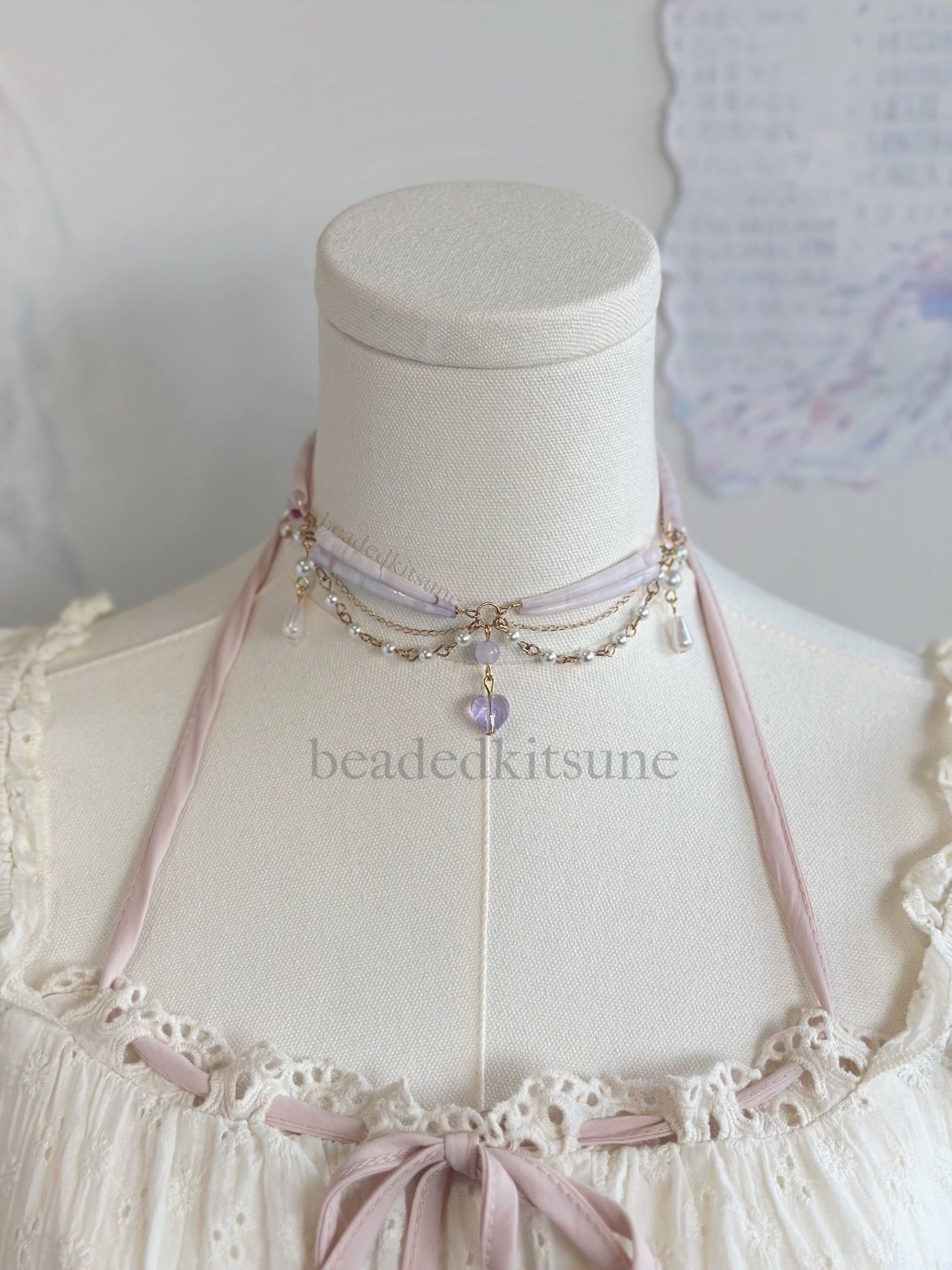 Princess Dentalium Choker // Purple+Gold
