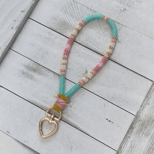 Teal/Pink Wristlet