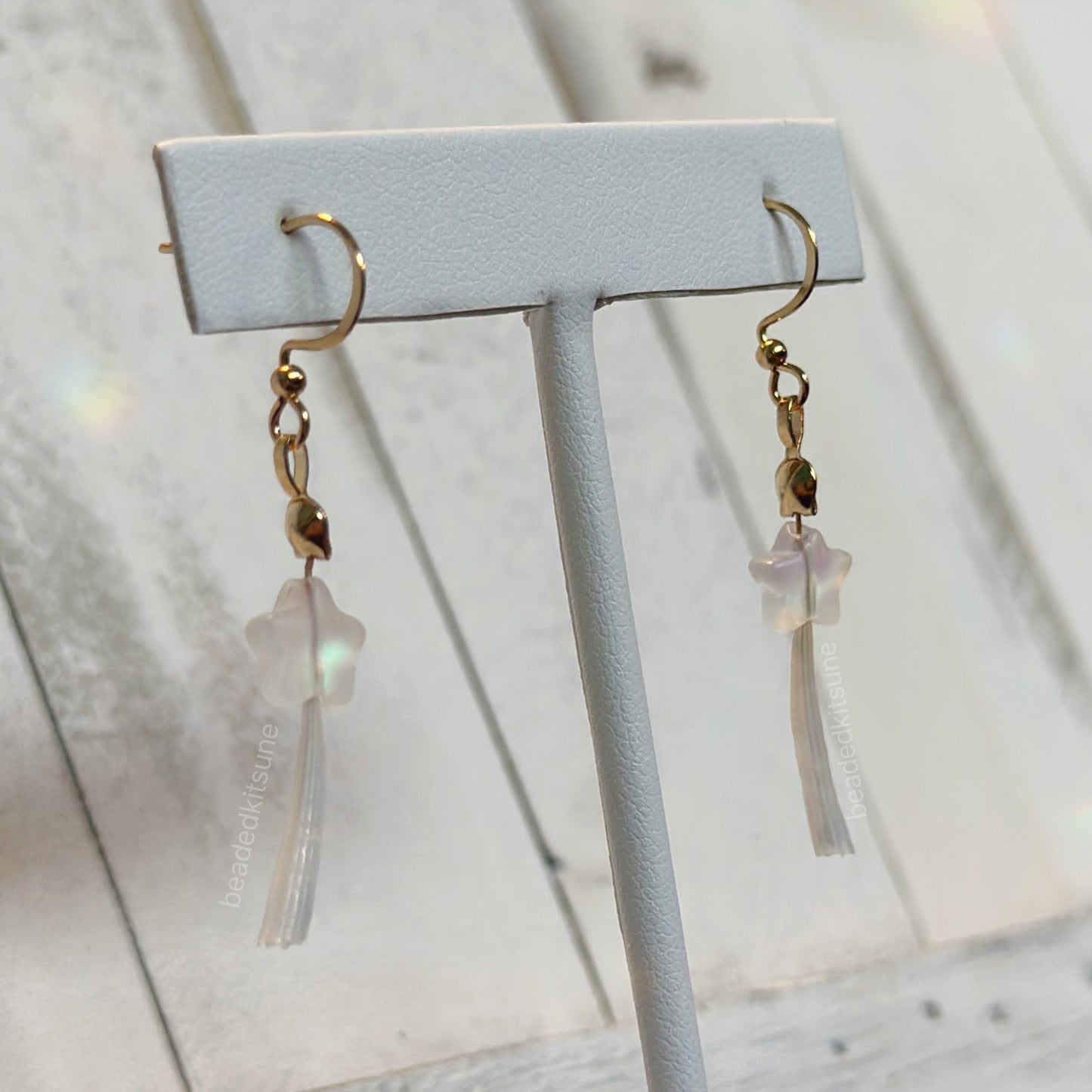 Dentalium Iridescent Earrings