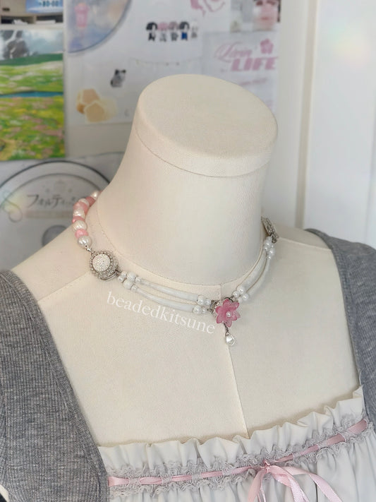 Lotus Dentalium Necklace