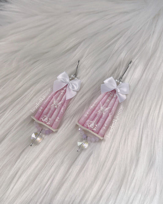 Dyed Dentalium Earrings