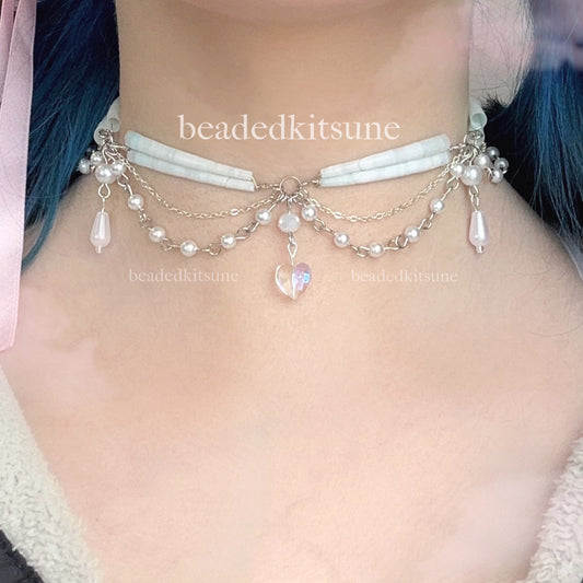 PRE-ORDER Princess dentalium necklace // mint