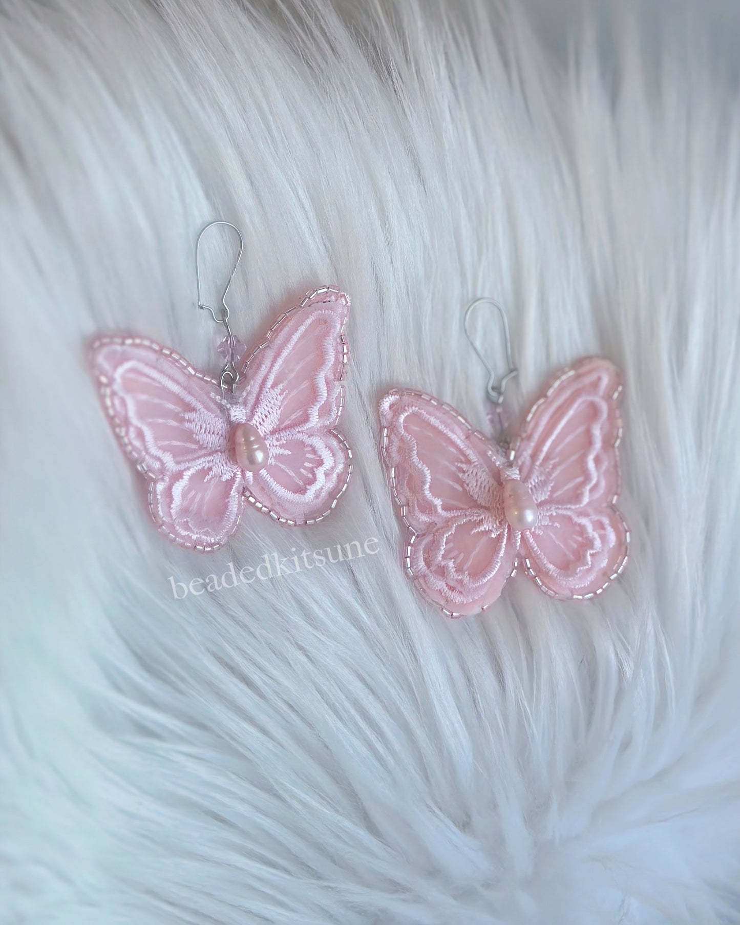 Butterfly Earrings // Pink