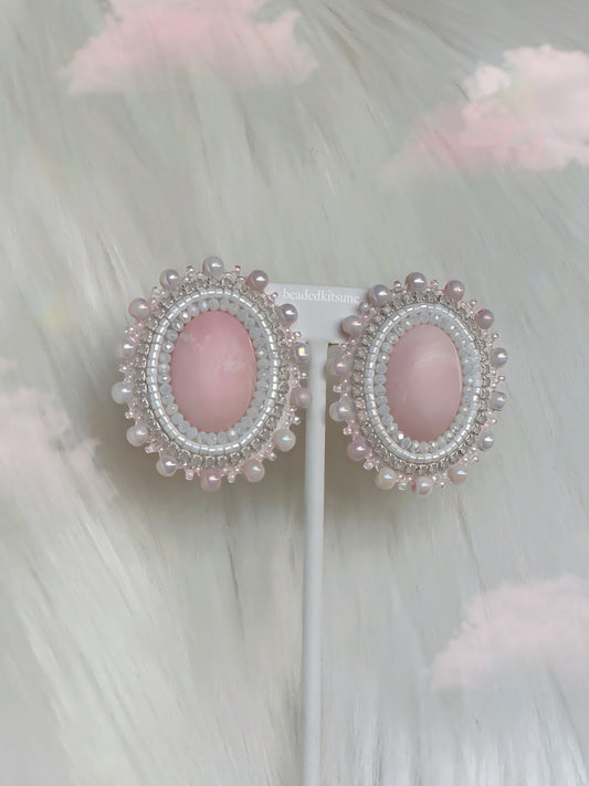 Pink Beaded Hearts