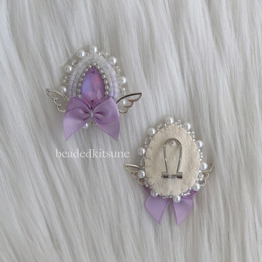 Angel Earrings // Purple